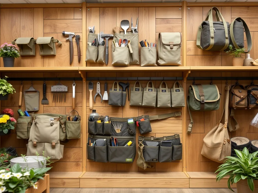 Detailed view of thick double stitching on a tool pouch