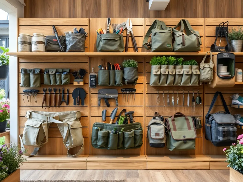 Tidy tool shed setup in a small urban backyard