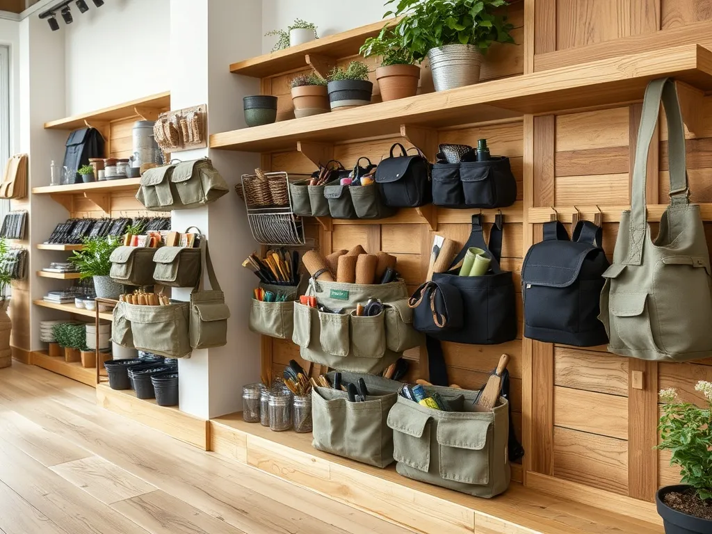 Gardener adjusting a belt strap