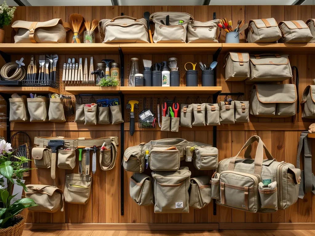 Heavy duty canvas utility apron folded